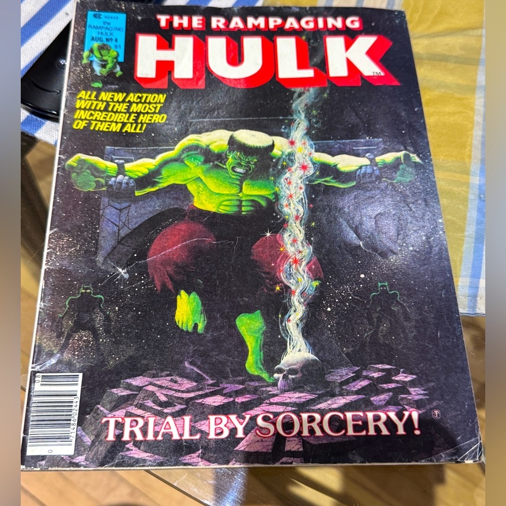 💥🟢 Vintage 1977 The Rampaging Hulk Comic Book – First Edition 🟢💥 Classic Gem